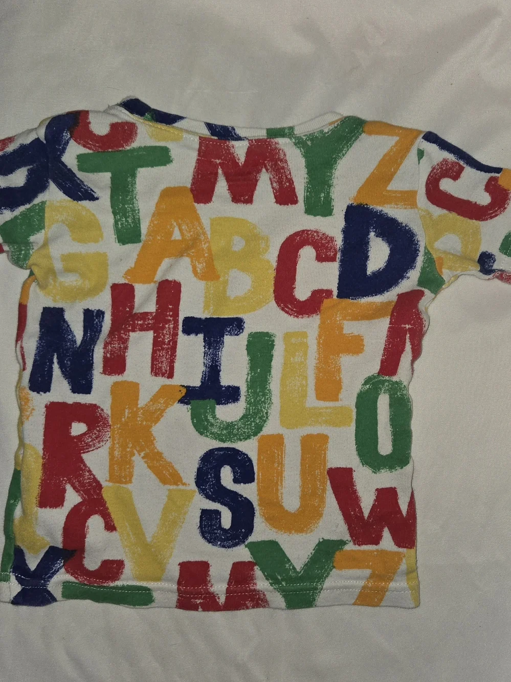 Bundles Kids Alphabet Pajama Set - White with Multicolor Letters SZ 18-24M